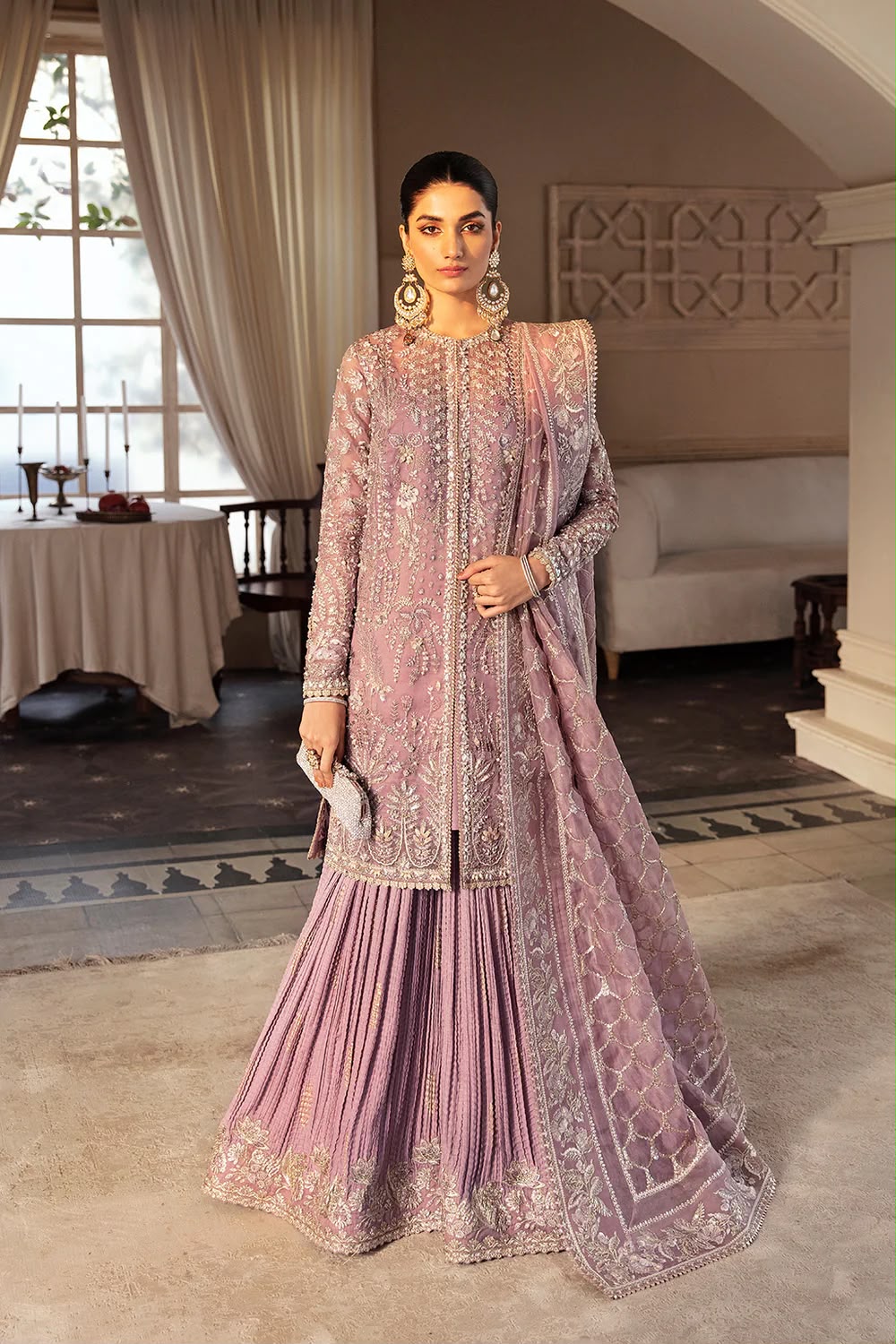 SORAYA ORGANZA EMBROIDERED 3-PIECE FESTIVE SUIT