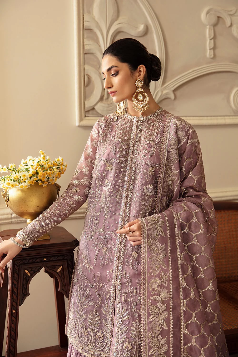SORAYA ORGANZA EMBROIDERED 3-PIECE FESTIVE SUIT