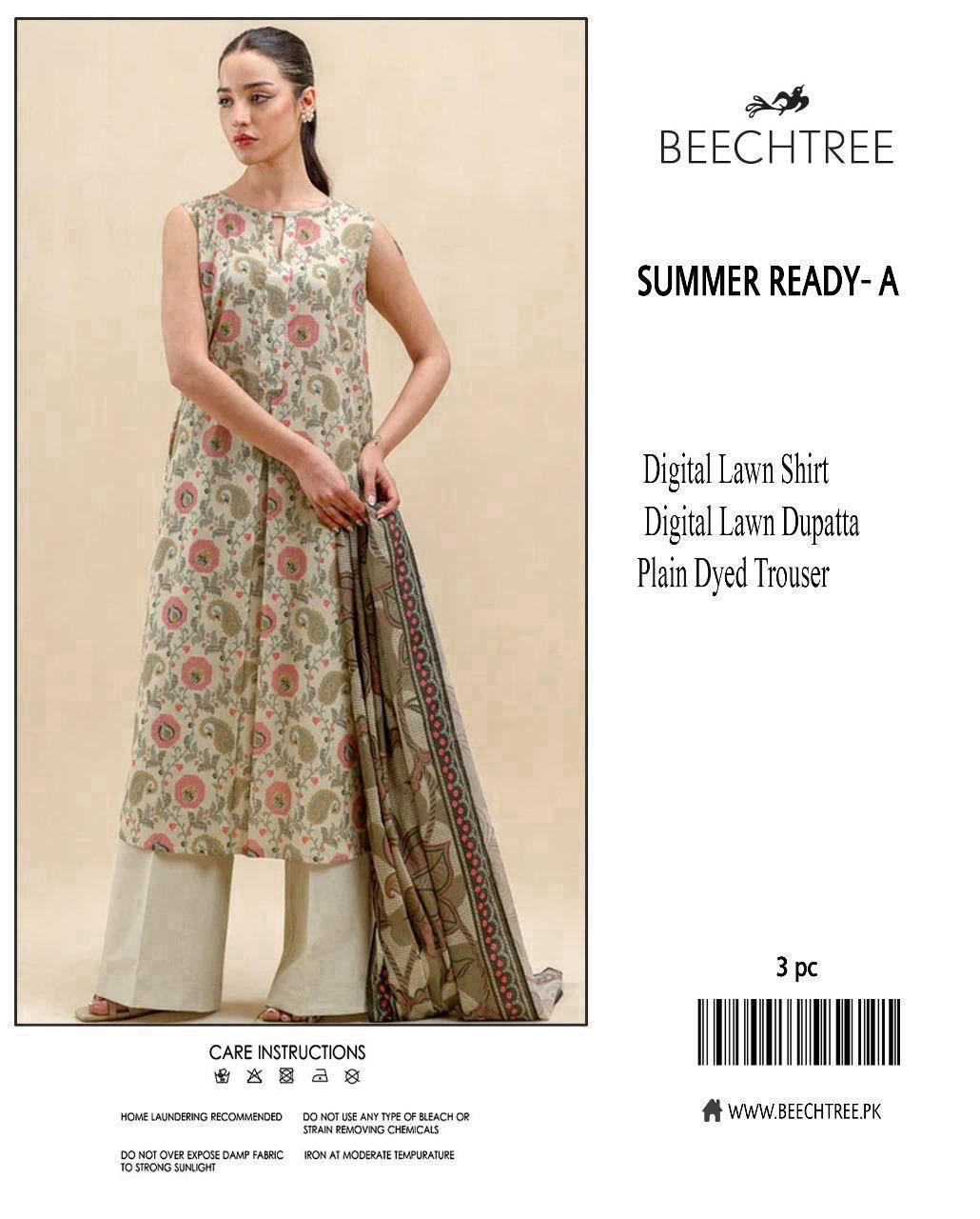 SUMMER LAWN COLLECTION BEECHTREE 3 PIECE UNSTITCHED DIGITAL BEAUTIFUL DIFFERENT PRINTS