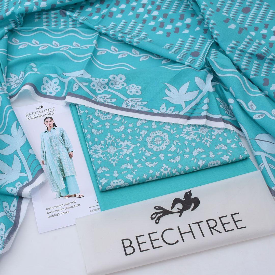 SUMMER LAWN COLLECTION BEECHTREE 3 PIECE UNSTITCHED DIGITAL BEAUTIFUL DIFFERENT PRINTS