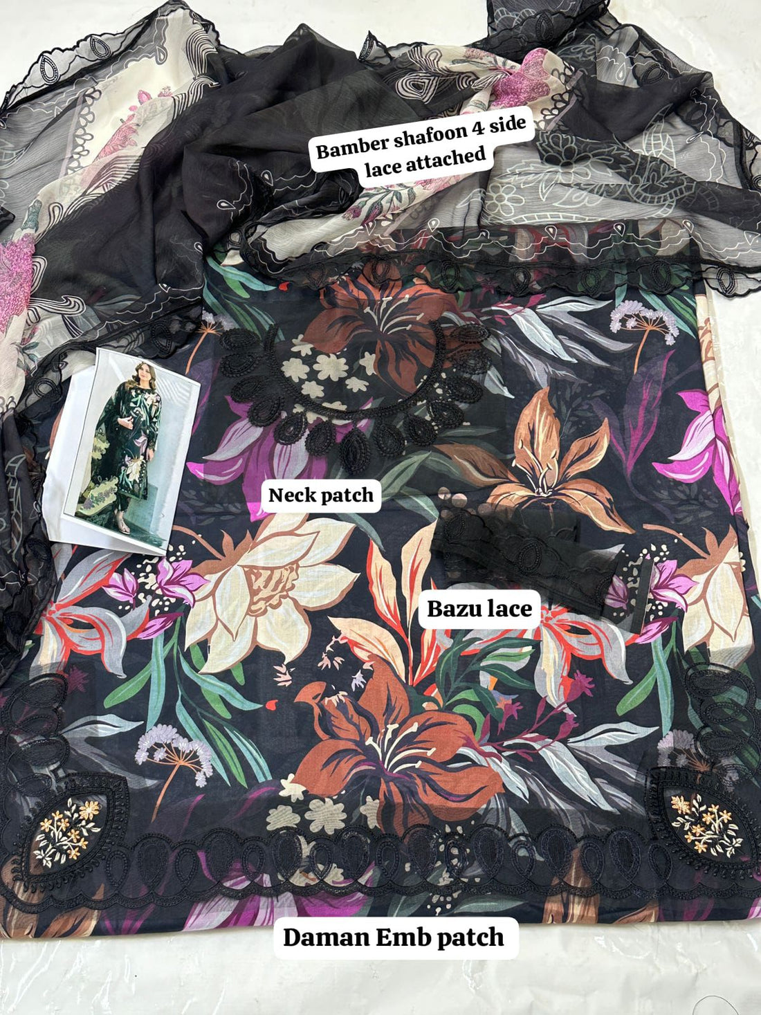 SUMMER COLLECTION BAROQUE UNSTITCHED 3 PIECE