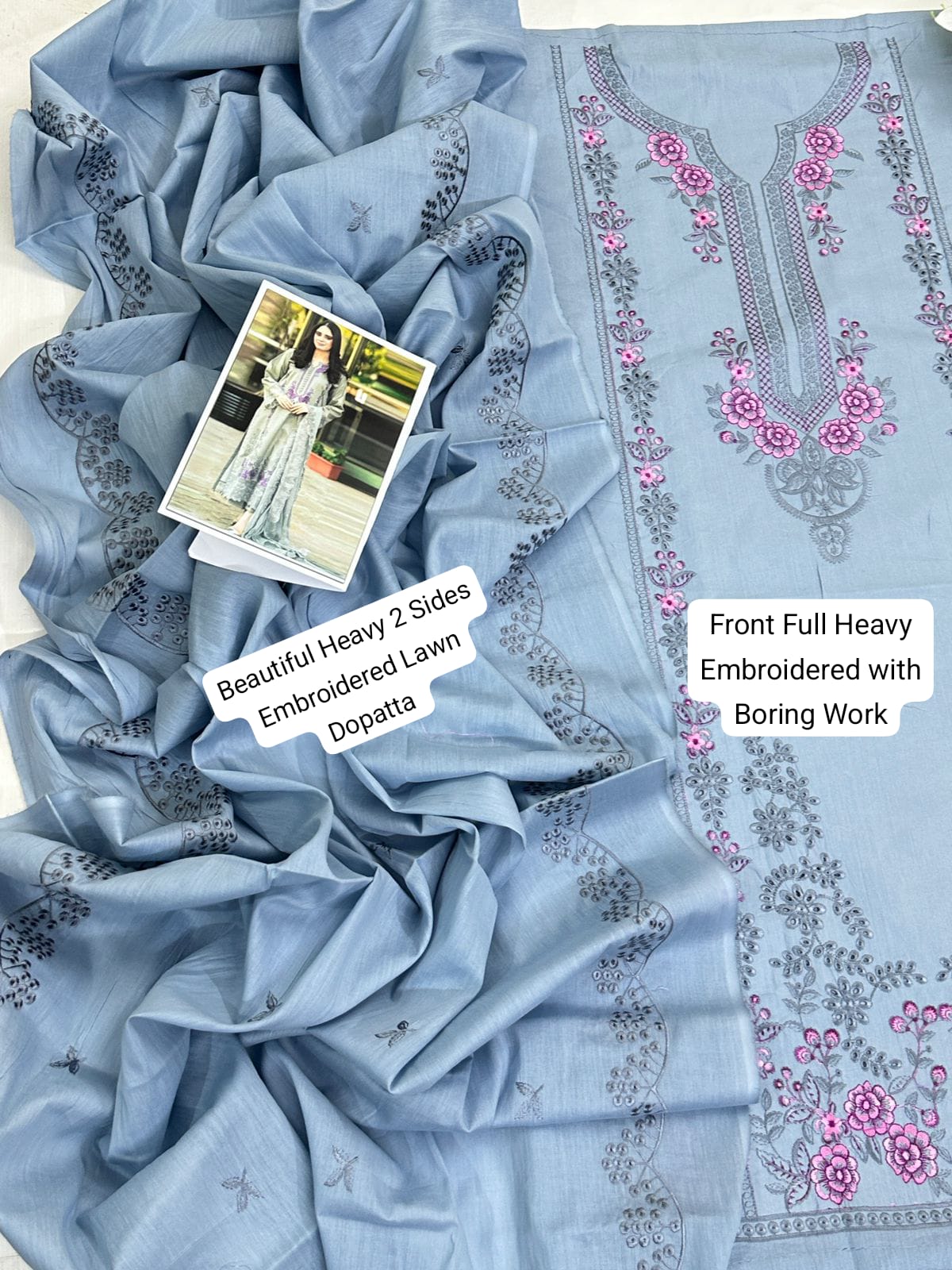 Summer Collection MUSHQ unstitched 3 piece lawn dress