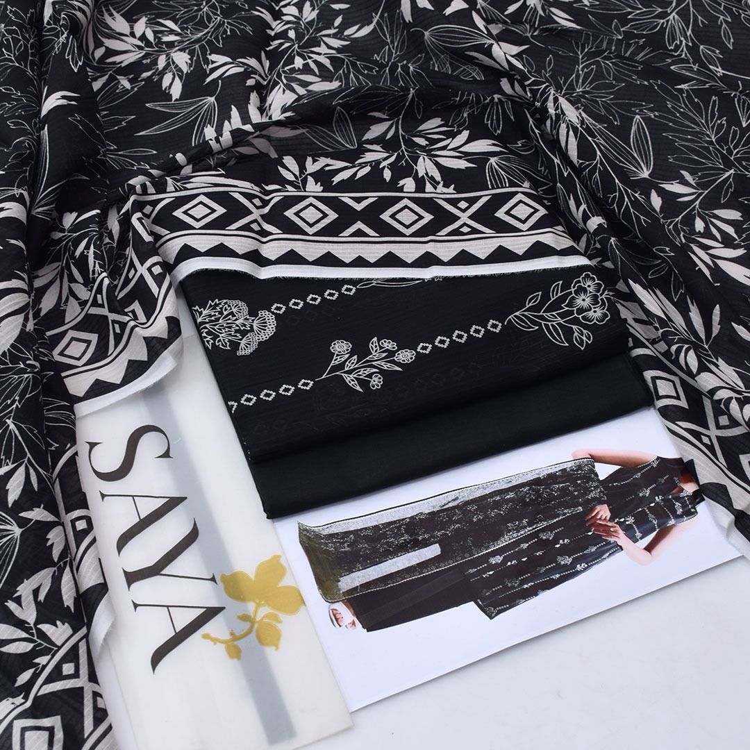 SUMMER LAWN COLLECTION SAYA BRAND UNSTITCHED 3 PIECE