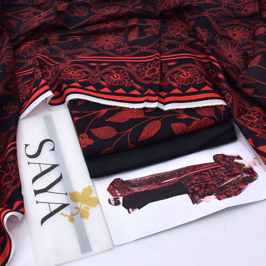 SUMMER LAWN COLLECTION SAYA BRAND UNSTITCHED 3 PIECE