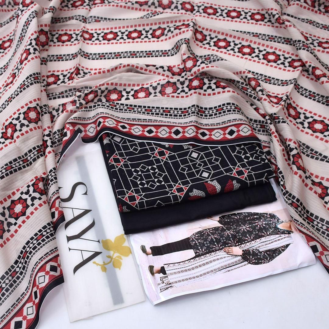 SUMMER LAWN COLLECTION SAYA BRAND UNSTITCHED 3 PIECE