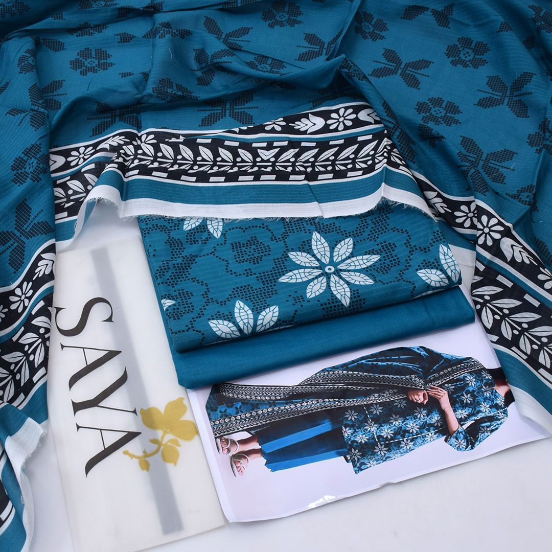 SUMMER LAWN COLLECTION SAYA BRAND UNSTITCHED 3 PIECE