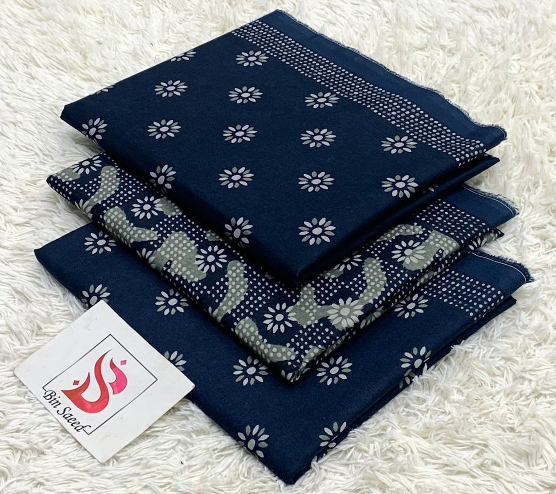 SUMMER LAWN COLLECTION  BIN SAEED BRAND UNSTITCHED BEAUTIFUL DIFFERENT PRINTED 3 PIECE