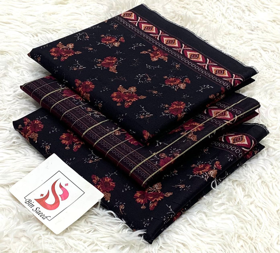 SUMMER LAWN COLLECTION  BIN SAEED BRAND UNSTITCHED BEAUTIFUL DIFFERENT PRINTED 3 PIECE