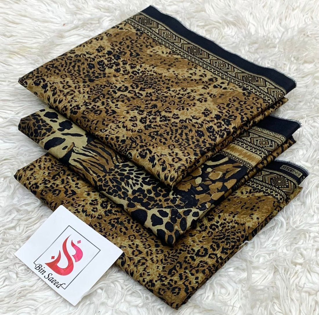 SUMMER LAWN COLLECTION  BIN SAEED BRAND UNSTITCHED BEAUTIFUL DIFFERENT PRINTED 3 PIECE