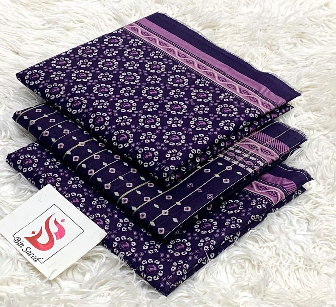 SUMMER LAWN COLLECTION  BIN SAEED BRAND UNSTITCHED BEAUTIFUL DIFFERENT PRINTED 3 PIECE