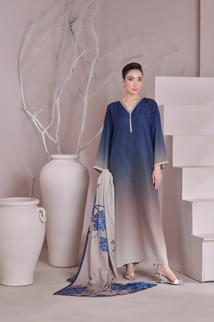LULUSAR Unstitched 3-Piece Silk Dress