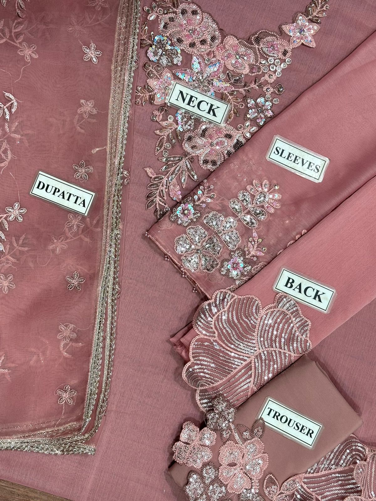 IZNIK INSPIRED-HEAVY EMBROIDERED CHIFFON AND ORGENZA 3 PIECE
