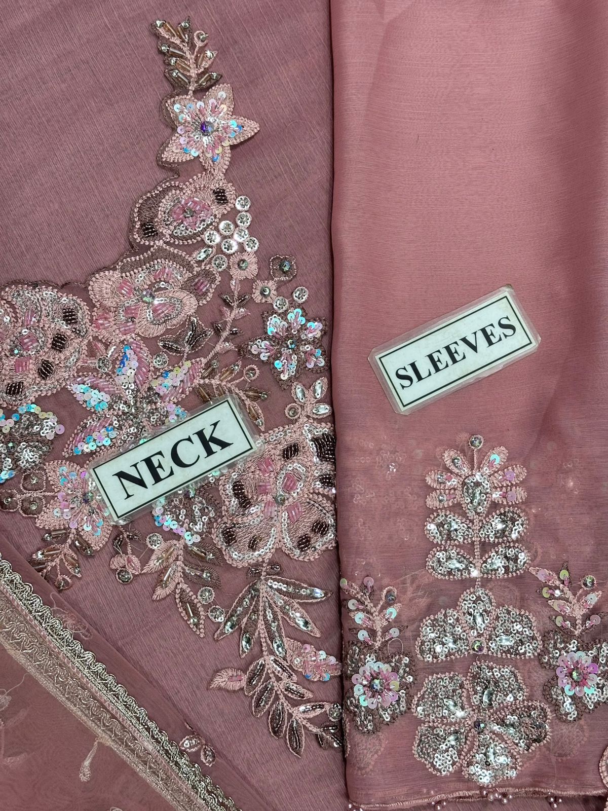 IZNIK INSPIRED-HEAVY EMBROIDERED CHIFFON AND ORGENZA 3 PIECE