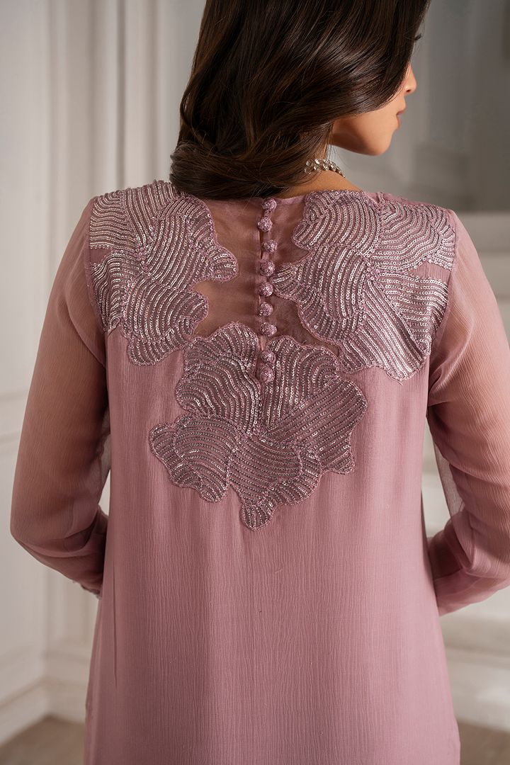 IZNIK INSPIRED-HEAVY EMBROIDERED CHIFFON AND ORGENZA 3 PIECE