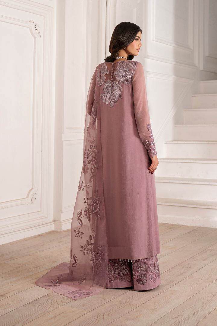 IZNIK INSPIRED-HEAVY EMBROIDERED CHIFFON AND ORGENZA 3 PIECE