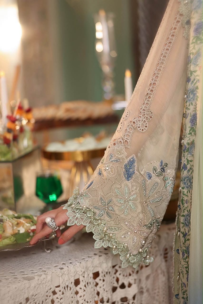 Maria B. Embroidered Chiffon Suit – Unstitched Collection