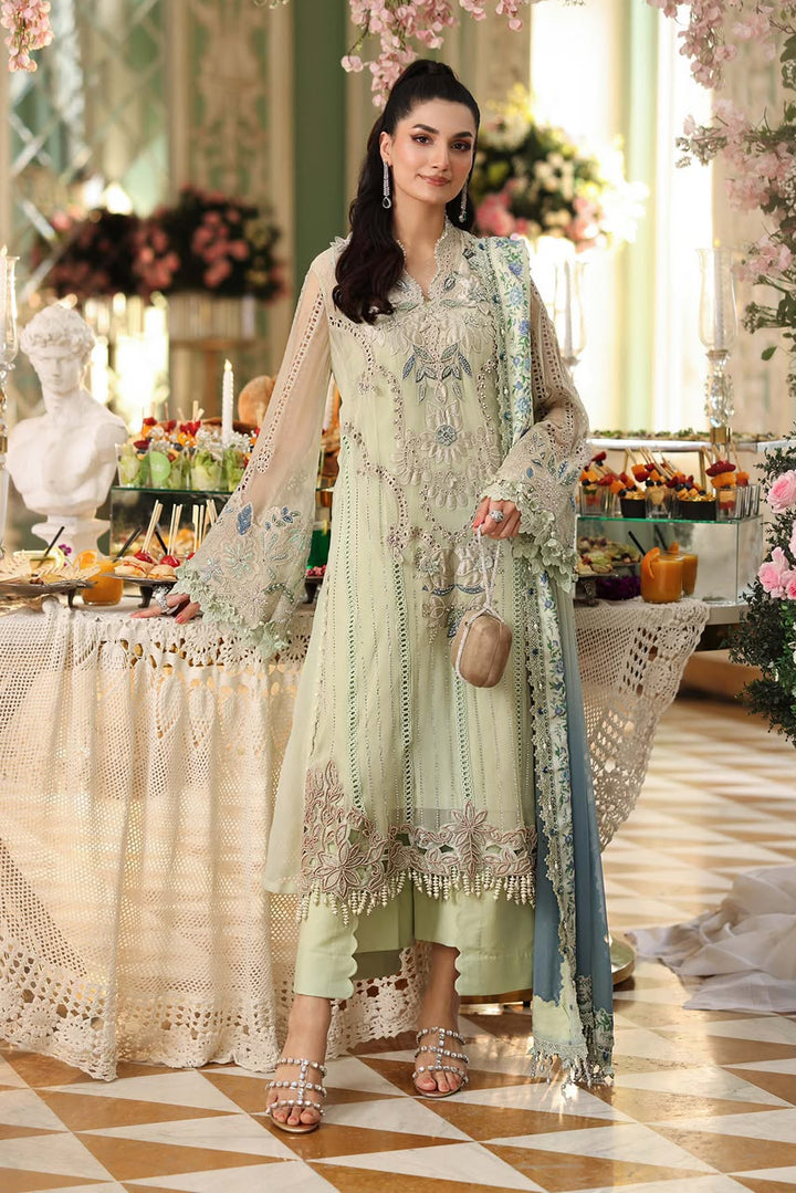 Maria B. Embroidered Chiffon Suit – Unstitched Collection