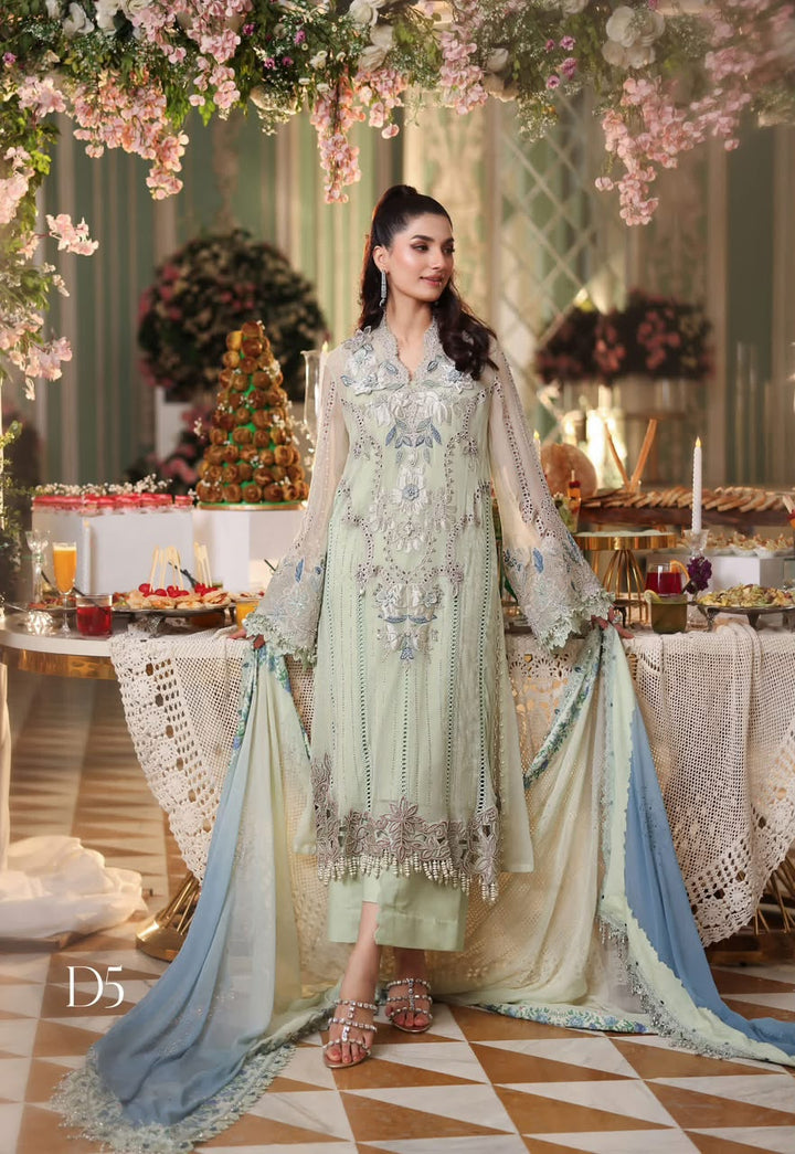 Maria B. Embroidered Chiffon Suit – Unstitched Collection