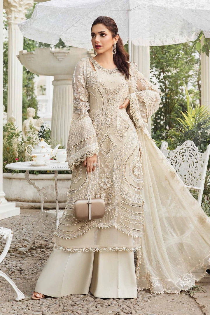 Maria B. Embroidered Chiffon Suit – 03 (Master Replica)