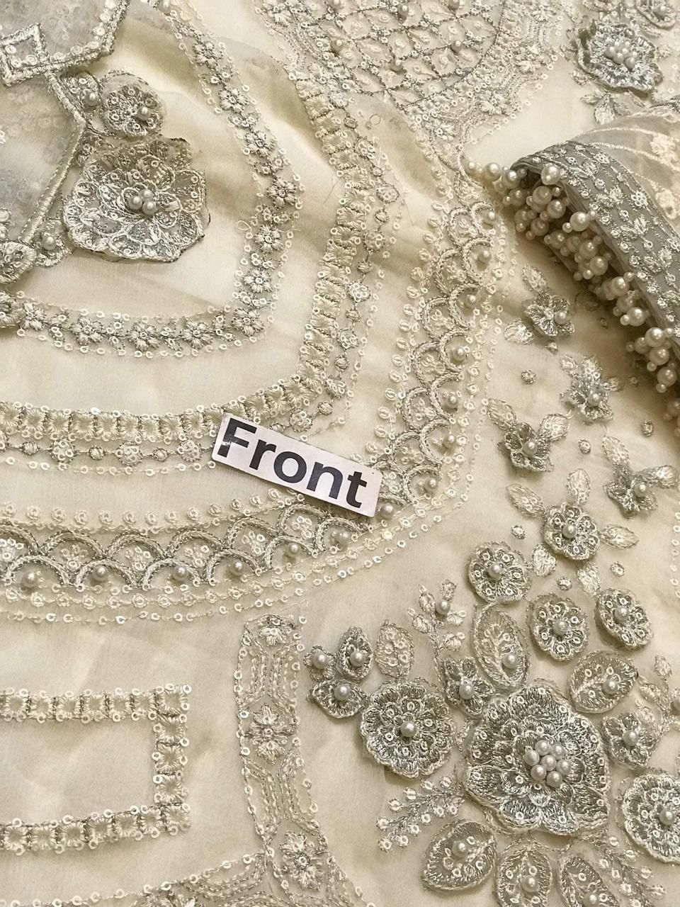 Maria B. Embroidered Chiffon Suit – 03 (Master Replica)