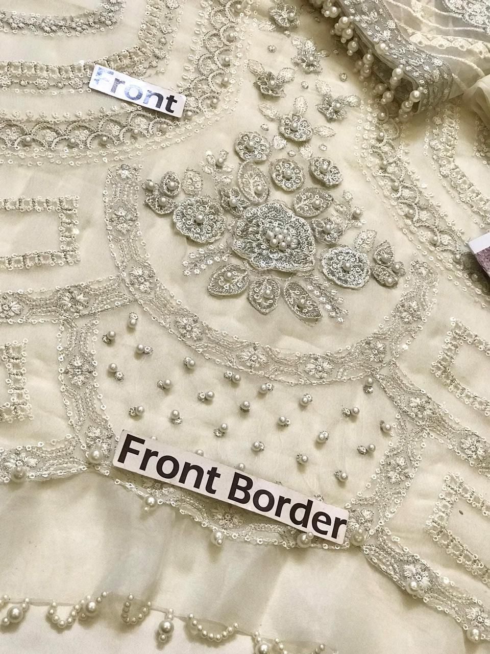 Maria B. Embroidered Chiffon Suit – 03 (Master Replica)