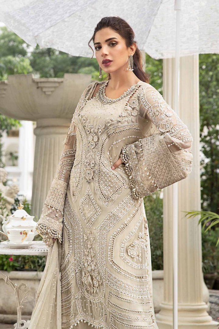 Maria B. Embroidered Chiffon Suit – 03 (Master Replica)