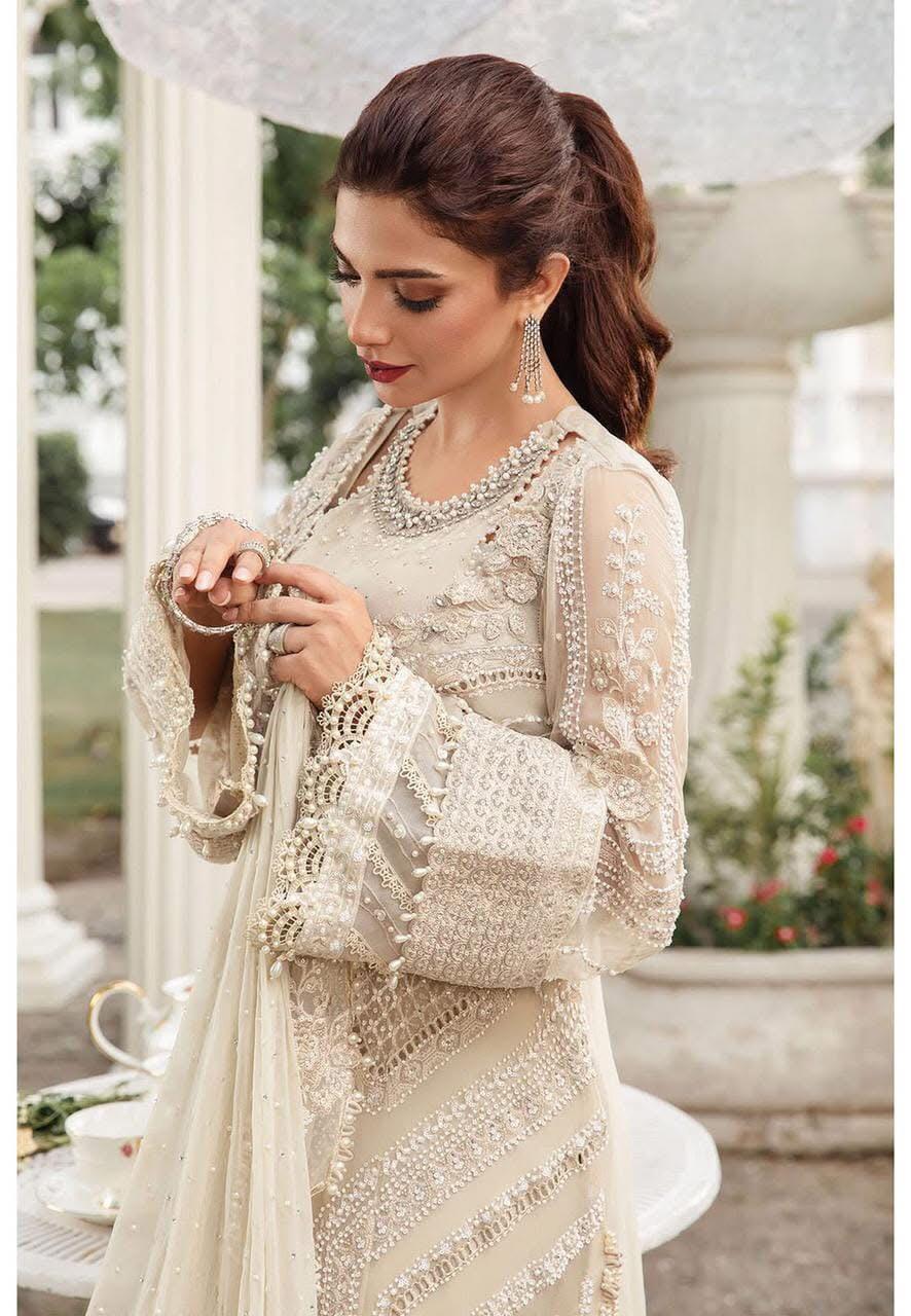 Maria B. Embroidered Chiffon Suit – 03 (Master Replica)