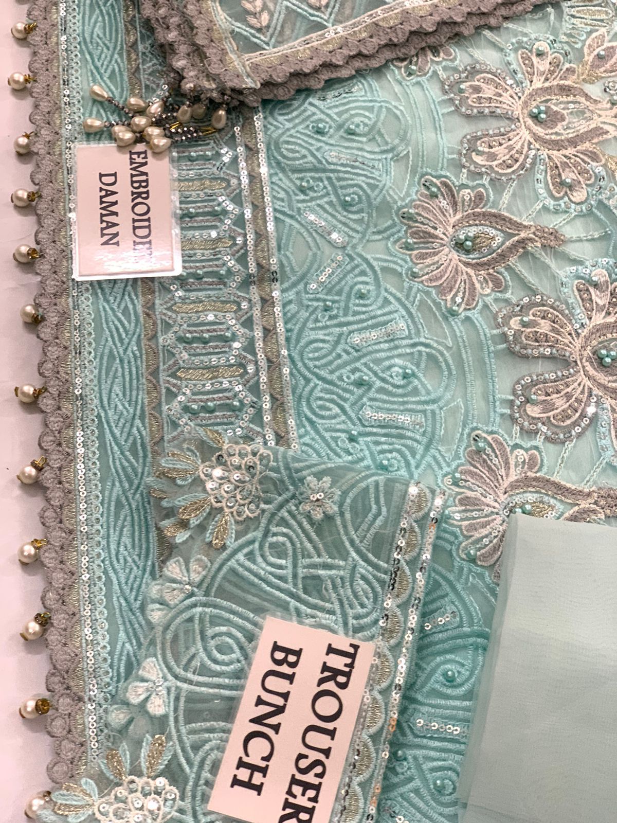 FLOSSIE BRAND (UNSTITCHED ORGENZA 3 PIECE)