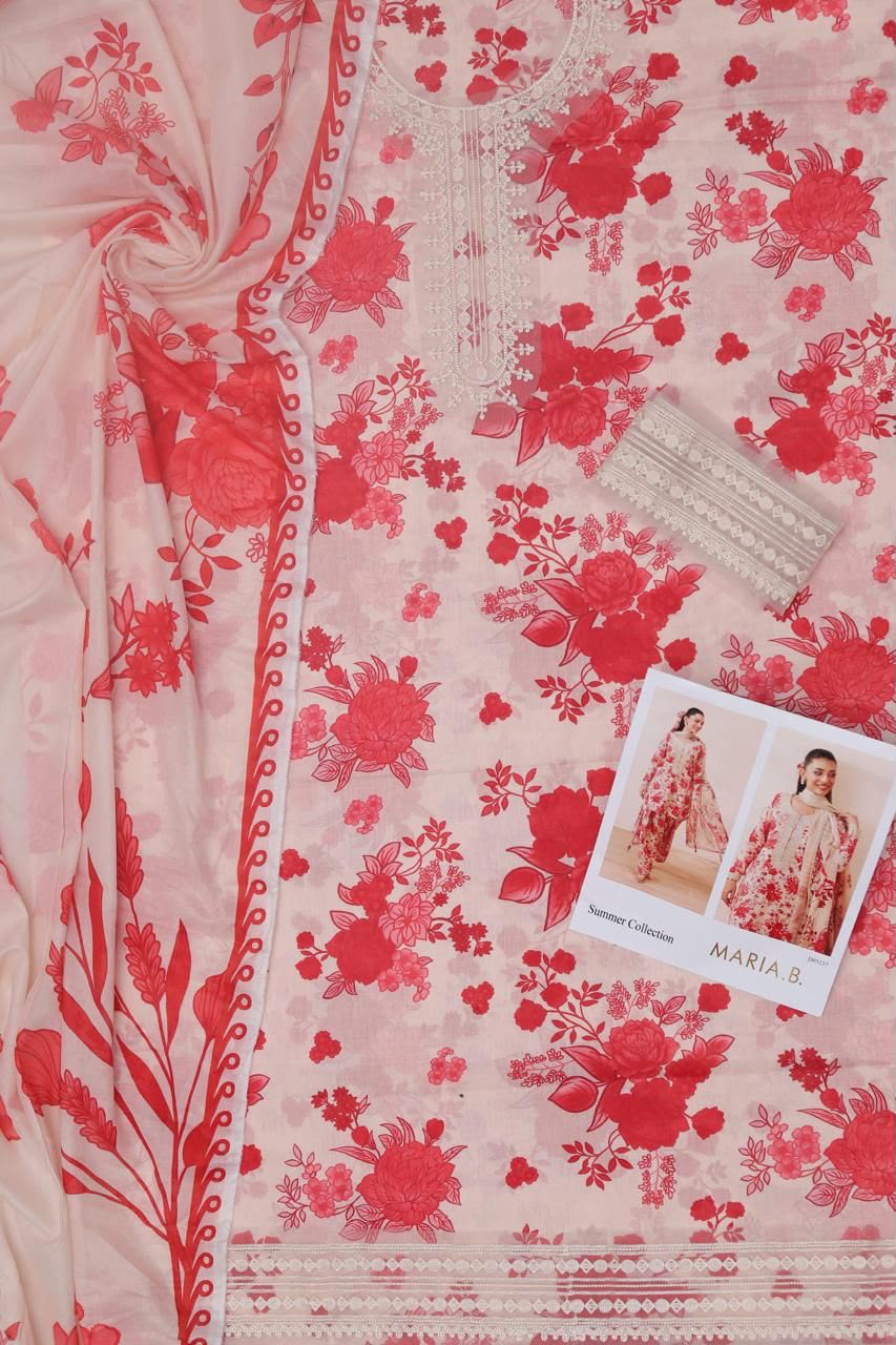 UNSTITCHED SUMMER LAWN COLLECTION 3 PIECE