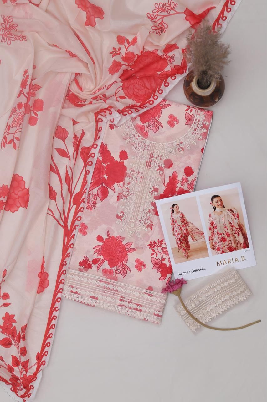 UNSTITCHED SUMMER LAWN COLLECTION 3 PIECE